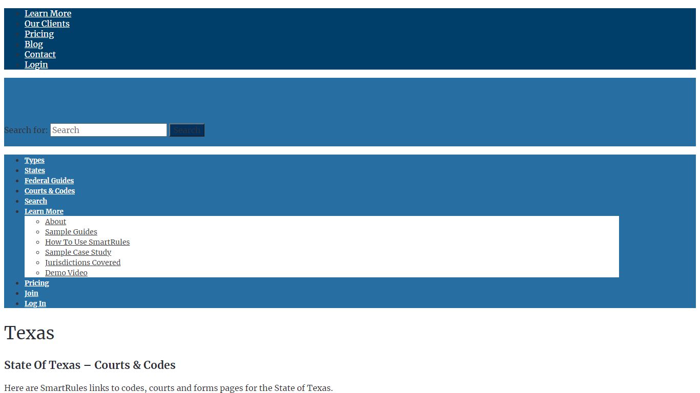 State of Texas - Courts and Codes - SmartRules
